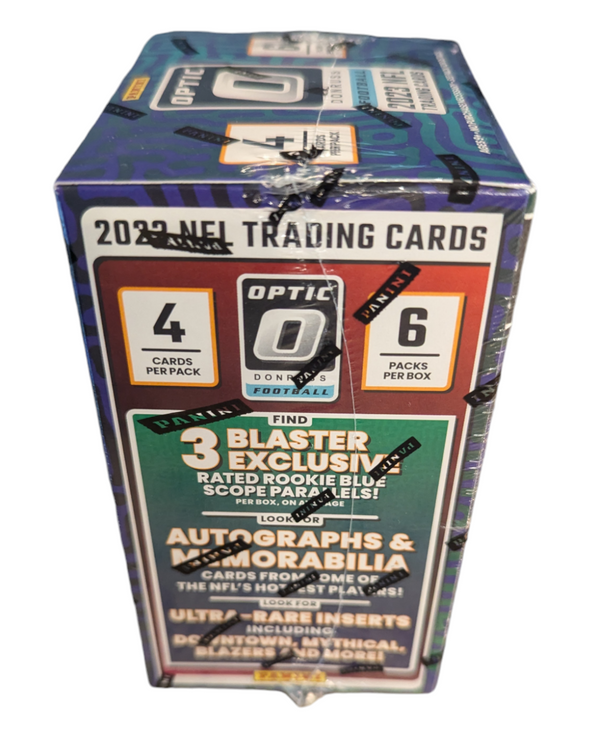 2023 Panini Donruss Optic Football Hobby Blaster Box Sealed Case (Blue Scope Parallels)