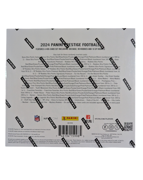 2024 Panini Prestige Football H2 Box