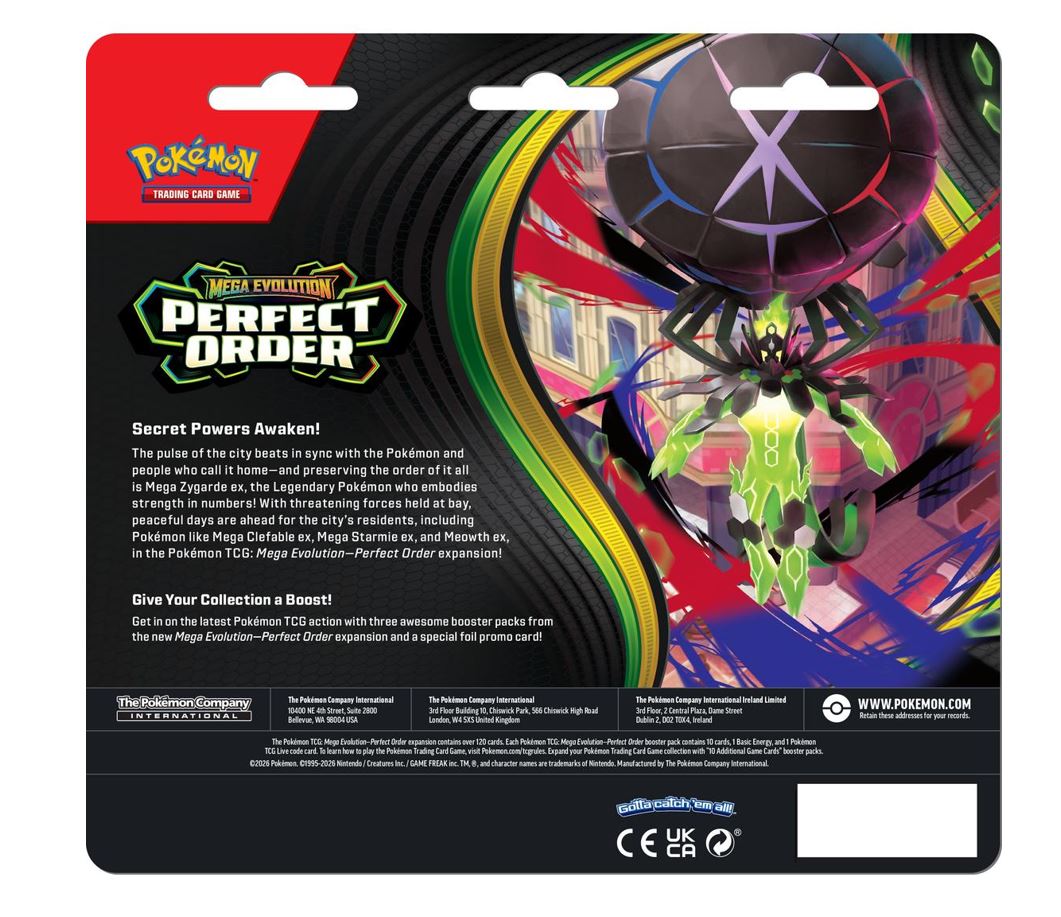 Pokémon TCG: Mega Evolution-Perfect Order 3 Pack Blister Pack – JB's Sports  Cards
