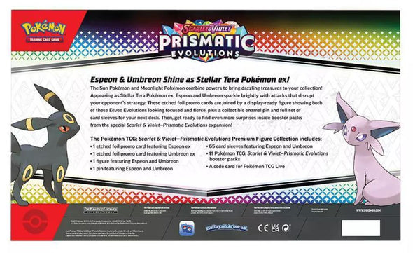 Pokémon Scarlet & Violet Prismatic Evolutions Premium Figure Collection Box