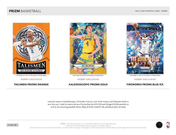 2024-25 Panini Prizm Basketball Hobby Box (Pre-Order)