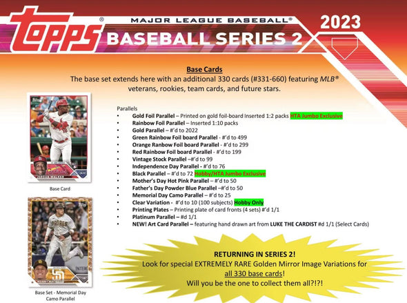 2023 Topps Series 2 Baseball Jumbo Box