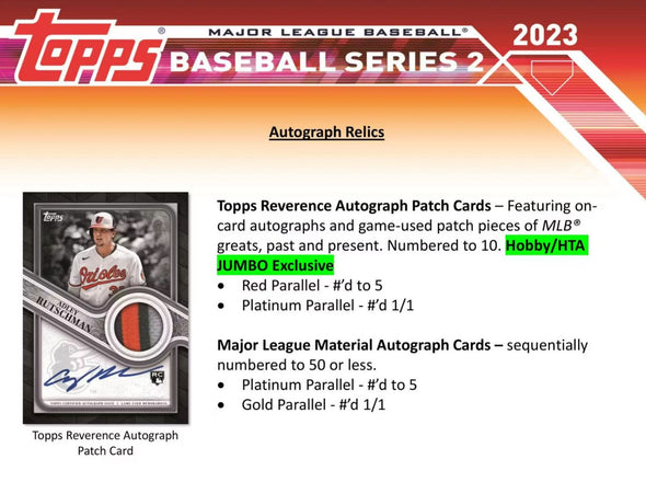 2023 Topps Series 2 Baseball Jumbo Box