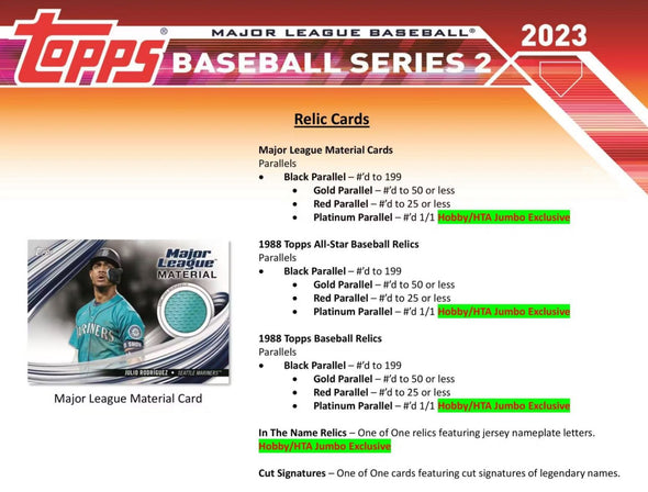 2023 Topps Series 2 Baseball Jumbo Box