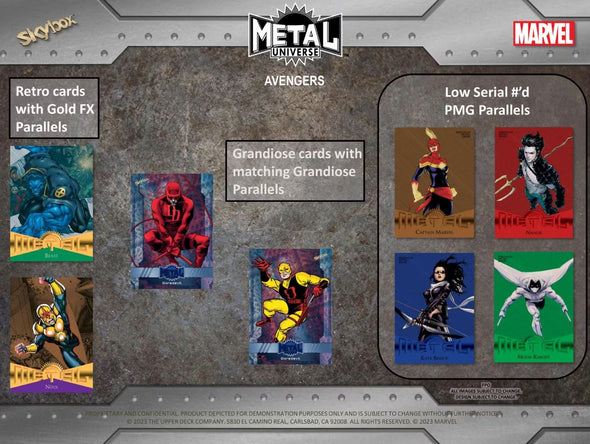 Marvel Metal Universe Avengers Trading Cards Hobby Box (Upper Deck 2024)