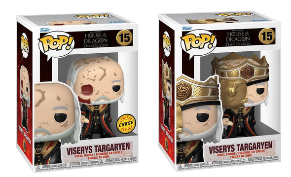 Funko POP!-House Of The Dragon-Viserys Targaryen # 15 Common & Chase Bundle