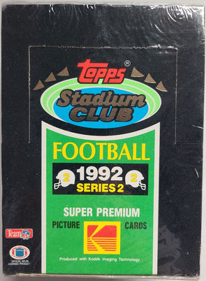 1992 Topps Stadium Club Series 2 Football Factory Sealed Wax Box