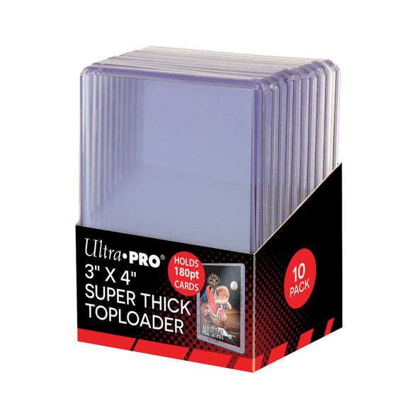 Ultra Pro 3"x4" 180pt Toploader 10ct Factory Sealed Pack # 82328