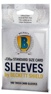 Beckett Shield Thick Card Sleeves Fits Up To 130pt Cards (100 Count Pack)