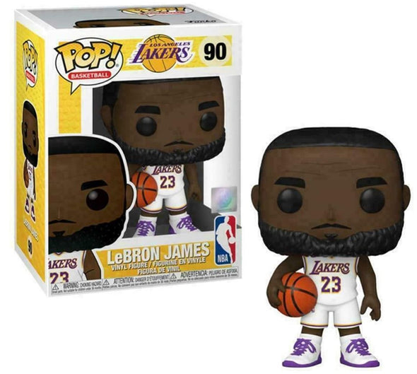 Funko Pop Basketball! Lebron James Los Angeles Alternate Jersey #90 Pop Sports NBA Action Figure (Bundled with Funko Pop Protector #2 )