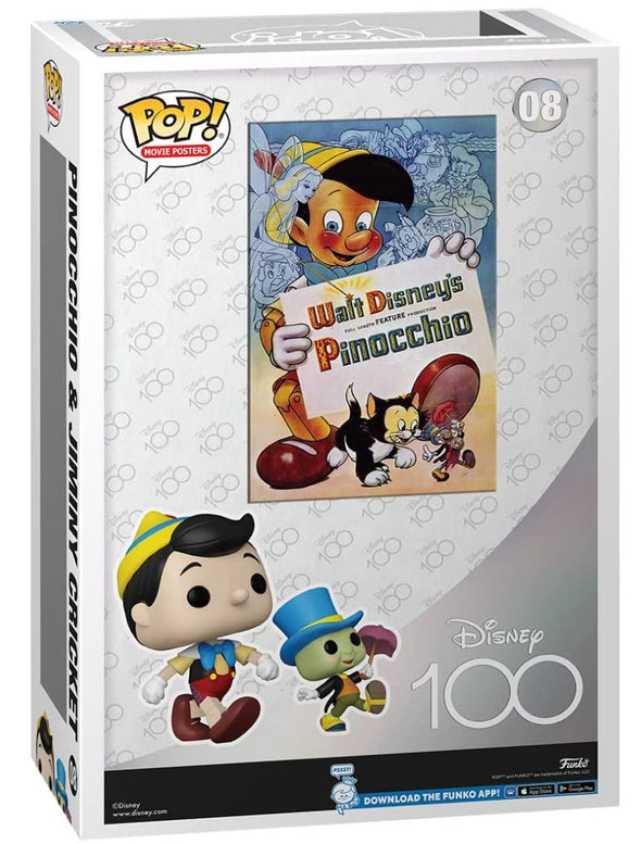 Funko POP! Movie Poster: Disney 100-Pinocchio & Jiminy Cricket # 08
